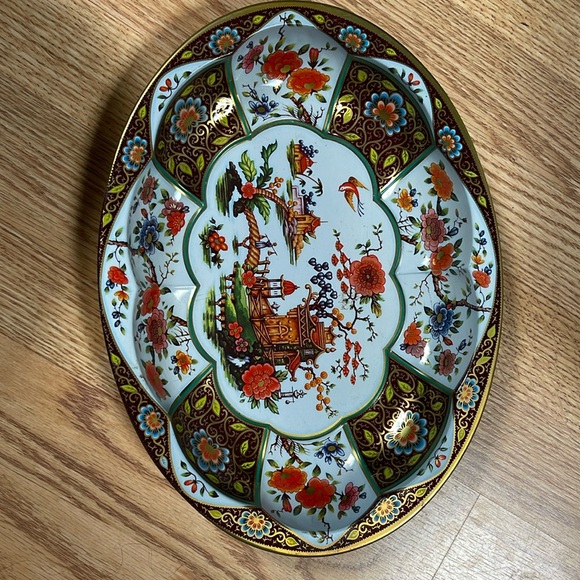 Daher Decorated Ware Vintage Oriental Theme Tin Tray - Picture 1 of 3